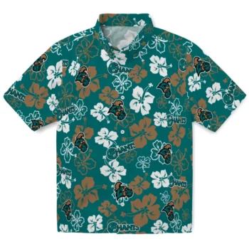 coastal carolina chanticleers hibiscus bloom green hawaiian shirts best selling