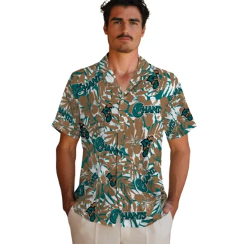 coastal carolina chanticleers hibiscus overlay hawaiian shirts fashion forward