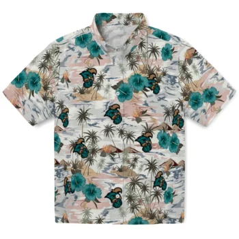 coastal carolina chanticleers hibiscus seaside white hawaiian shirts best selling
