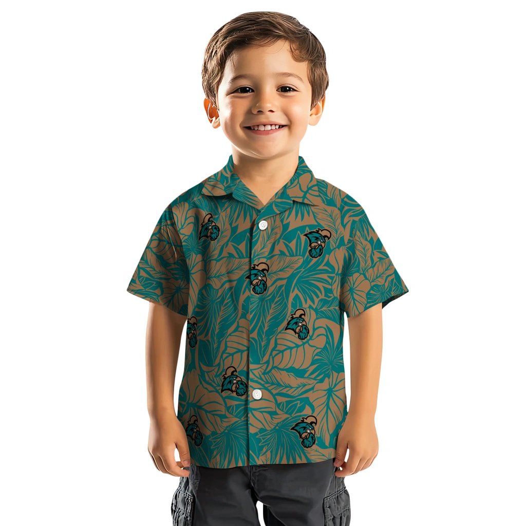 Coastal Carolina Chanticleers Hawaiian Shirt - Monstera Layer coastal carolina chanticleers monstera layer green hawaiian shirts top rated