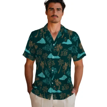 coastal carolina chanticleers palm and clouds green hawaiian shirts fashion forward