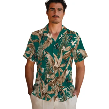 coastal carolina chanticleers palm leaves green hawaiian shirts fashion forward