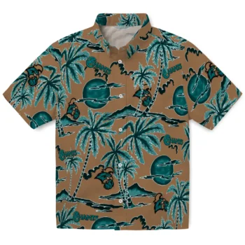 coastal carolina chanticleers palm sunset hawaiian shirts best selling