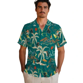 coastal carolina chanticleers palm tree island green hawaiian shirts fashion forward