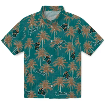 coastal carolina chanticleers palm grove green hawaiian shirts best selling