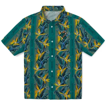 coastal carolina chanticleers paradise vines green hawaiian shirts best selling