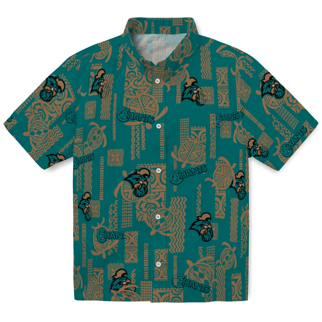 Coastal Carolina Chanticleers Hawaiian Shirt - Turtle Lines coastal carolina chanticleers turtle lines green hawaiian shirts best selling