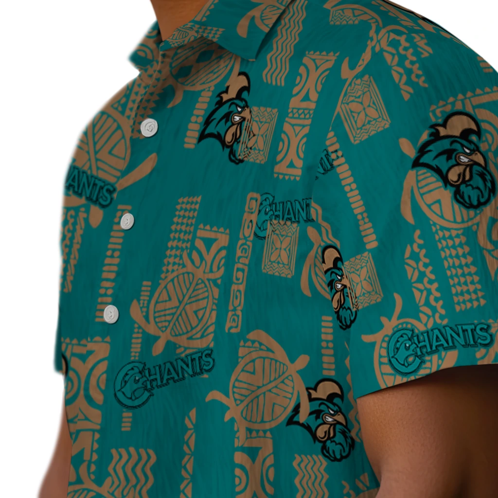 Coastal Carolina Chanticleers Hawaiian Shirt - Turtle Lines coastal carolina chanticleers turtle lines green hawaiian shirts trendy