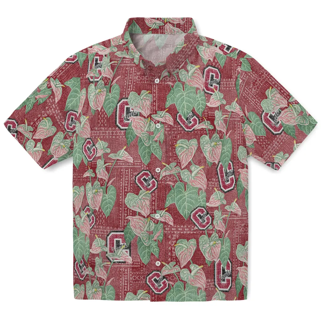 Colgate Raiders Hawaiian Shirt - Anthurium Overlay colgate raiders anthurium overlay maroon hawaiian shirts best selling