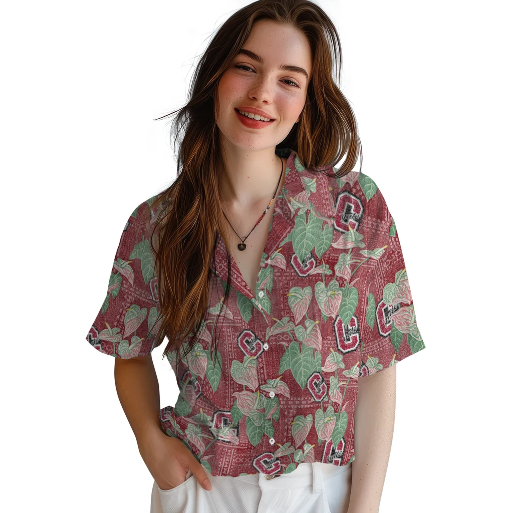 Colgate Raiders Hawaiian Shirt - Anthurium Overlay colgate raiders anthurium overlay maroon hawaiian shirts latest model