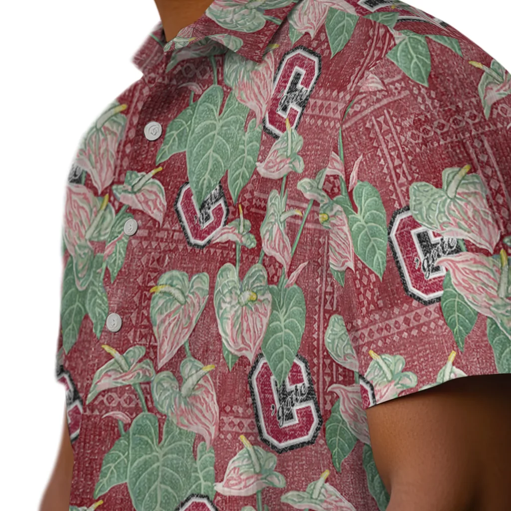 Colgate Raiders Hawaiian Shirt - Anthurium Overlay colgate raiders anthurium overlay maroon hawaiian shirts trendy