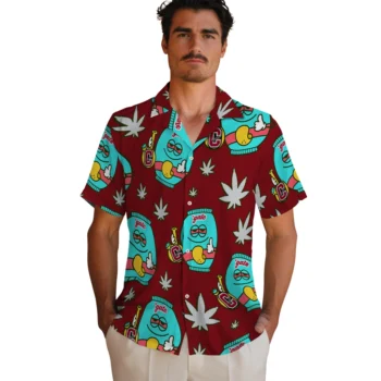 colgate raiders bong smile maroon hawaiian shirts fashion forward