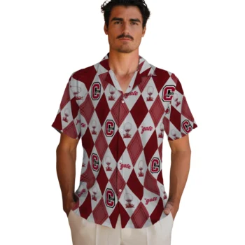 colgate raiders balloon plaid maroon hawaiian shirts fashion forward