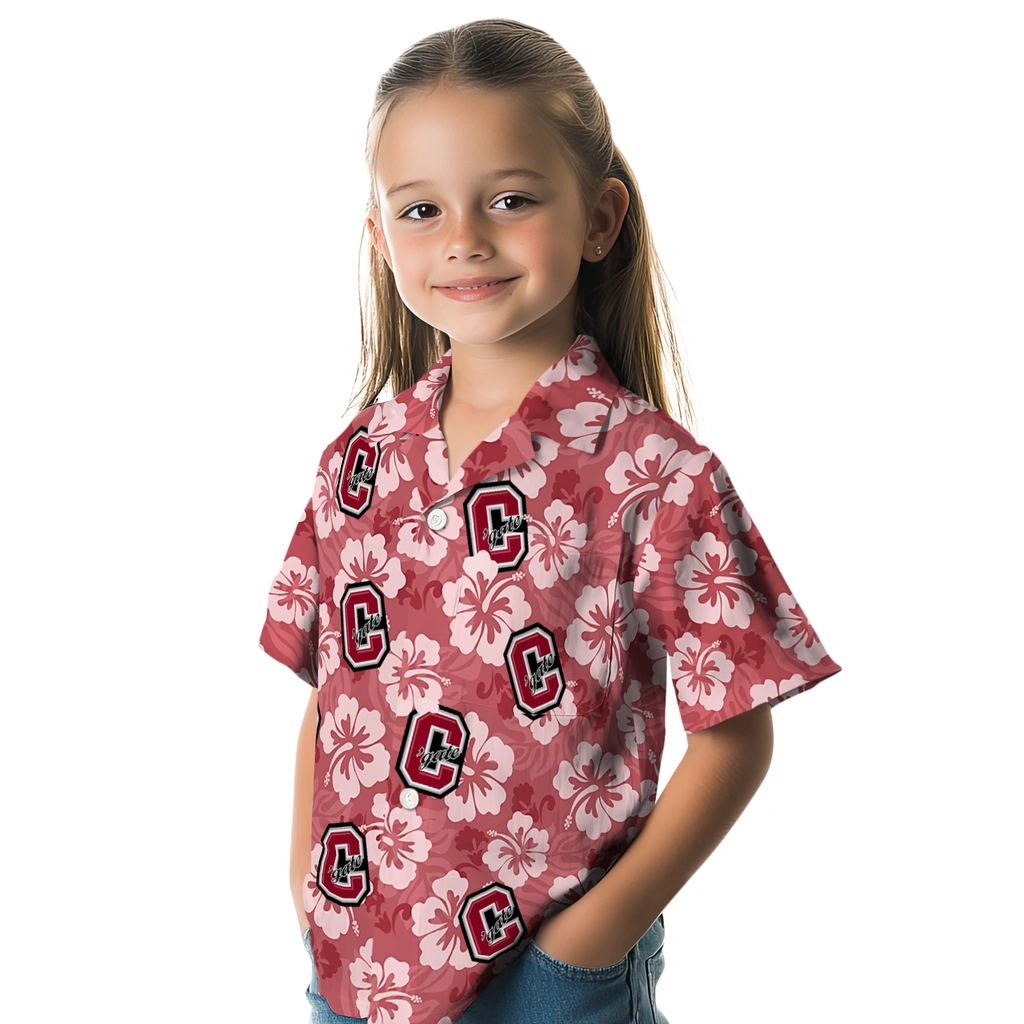 Colgate Raiders Hawaiian Shirt - Hibiscus Cluster colgate raiders hibiscus cluster maroon hawaiian shirts premium grade