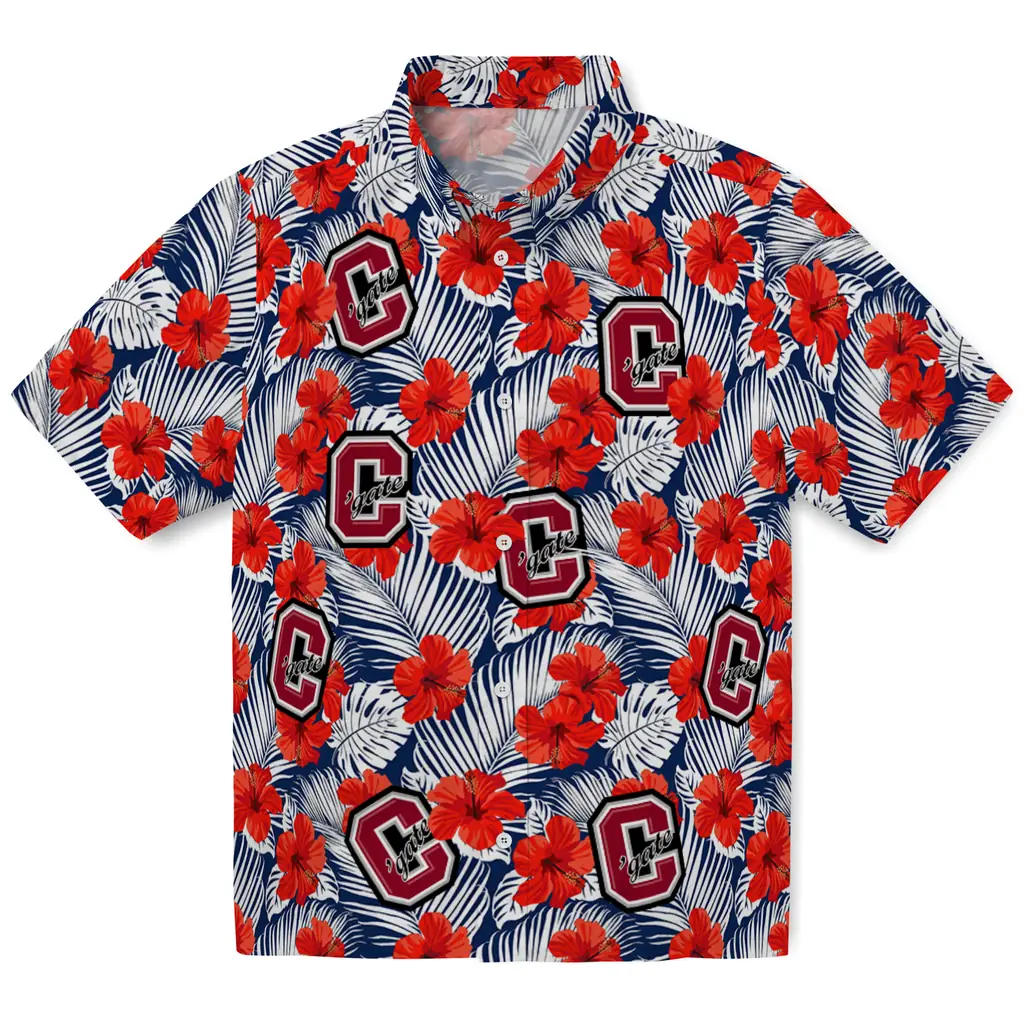 Colgate Raiders Hawaiian Shirt - Hibiscus Fiesta colgate raiders hibiscus fiesta red royal blue hawaiian shirts best selling