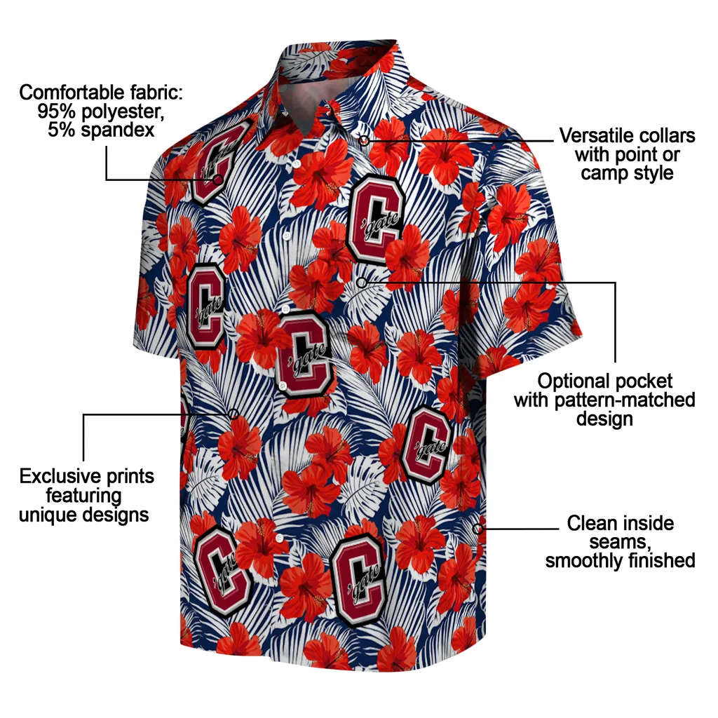 Colgate Raiders Hawaiian Shirt - Hibiscus Fiesta colgate raiders hibiscus fiesta red royal blue hawaiian shirts new arrival