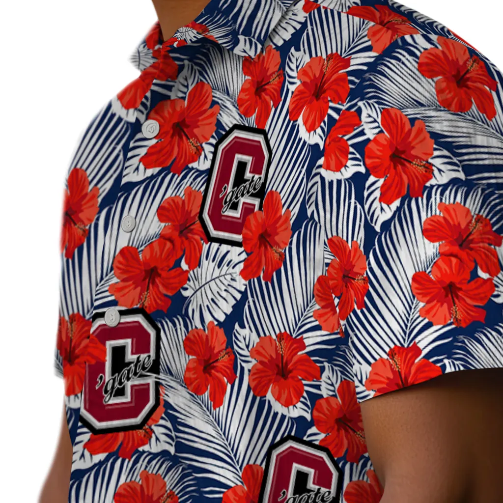Colgate Raiders Hawaiian Shirt - Hibiscus Fiesta colgate raiders hibiscus fiesta red royal blue hawaiian shirts trendy