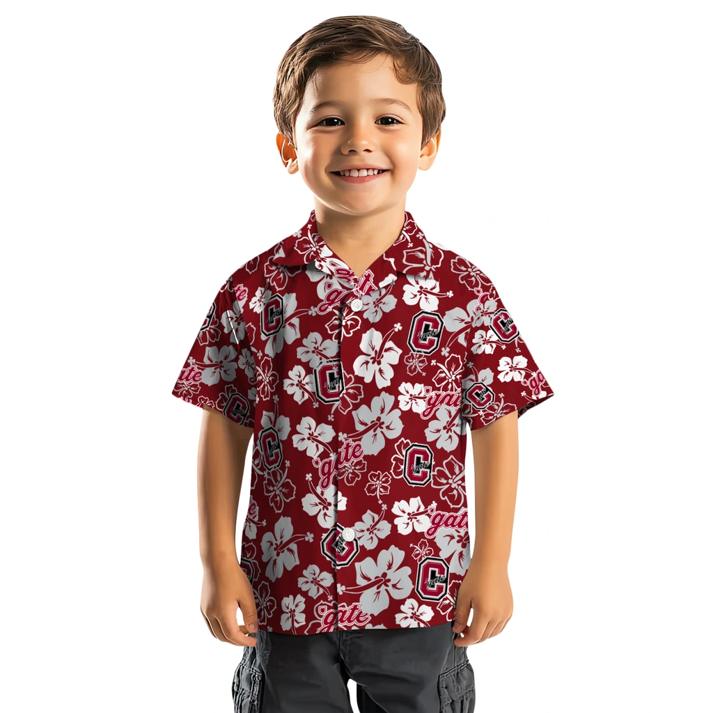 Colgate Raiders Hawaiian Shirt - Hibiscus Flower Design colgate raiders hibiscus bloom maroon hawaiian shirts top rated