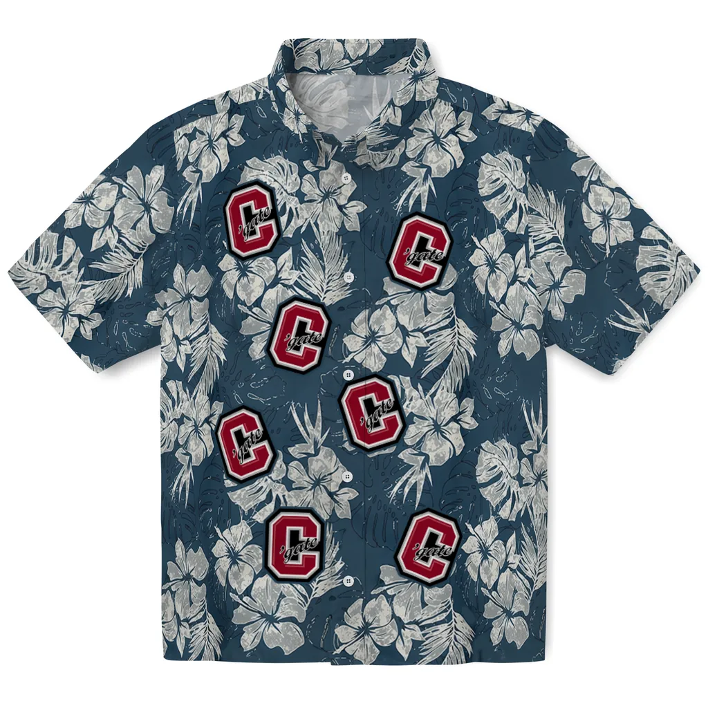 Colgate Raiders Hawaiian Shirt - Hibiscus Flowers colgate raiders hibiscus flowers navy blue hawaiian shirts best selling