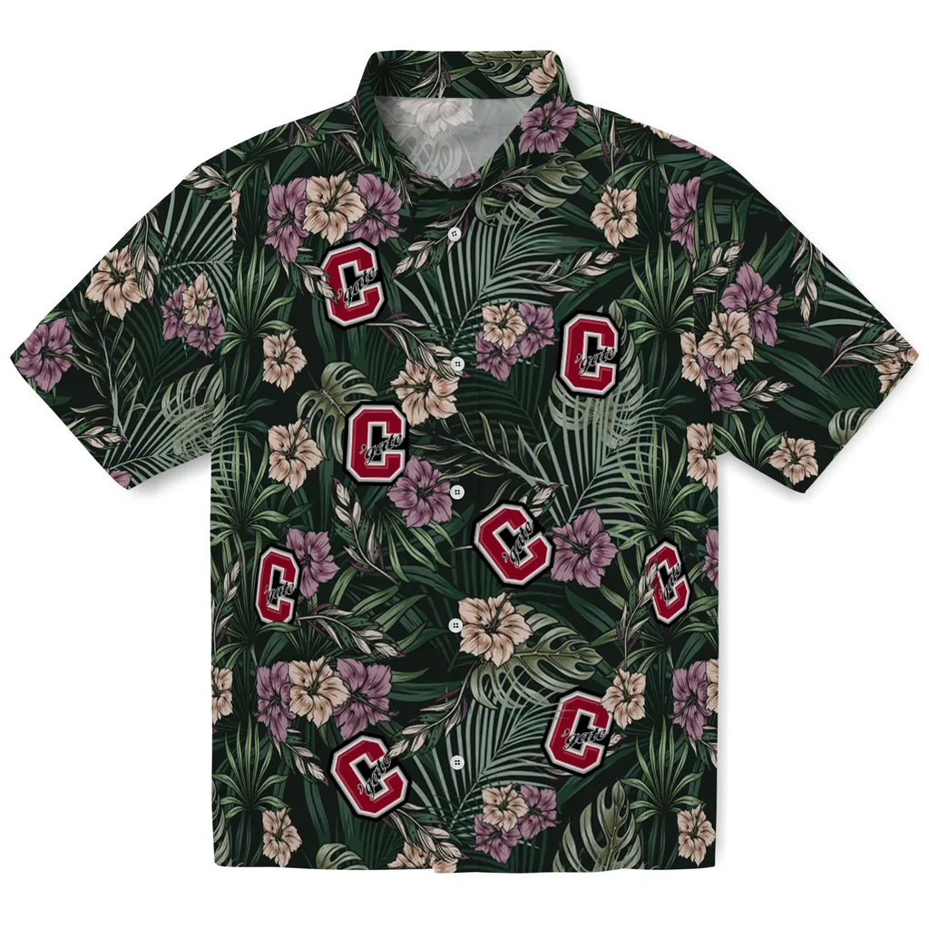 Colgate Raiders Hawaiian Shirt - Hibiscus Leaves Pattern colgate raiders hibiscus leaves pattern green hawaiian shirts best selling