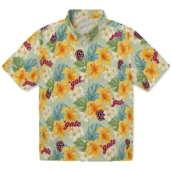 colgate raiders hibiscus mood pale lime yellow hawaiian shirts best selling
