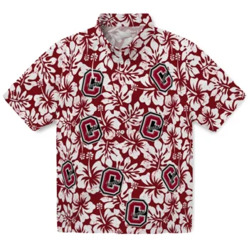 colgate raiders hibiscus motif maroon white hawaiian shirts best selling