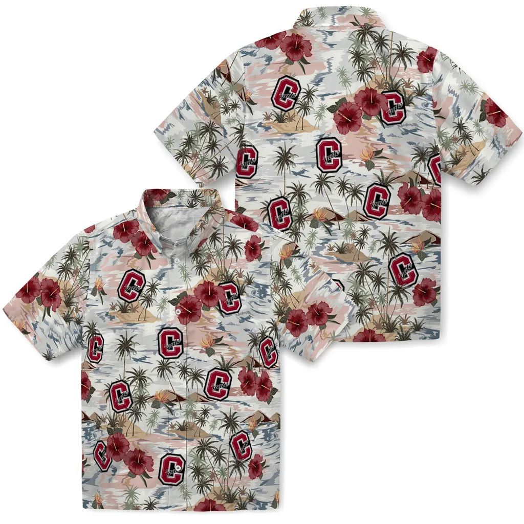 Colgate Raiders Hawaiian Shirt - Hibiscus Seaside colgate raiders hibiscus seaside white hawaiian shirts high quality