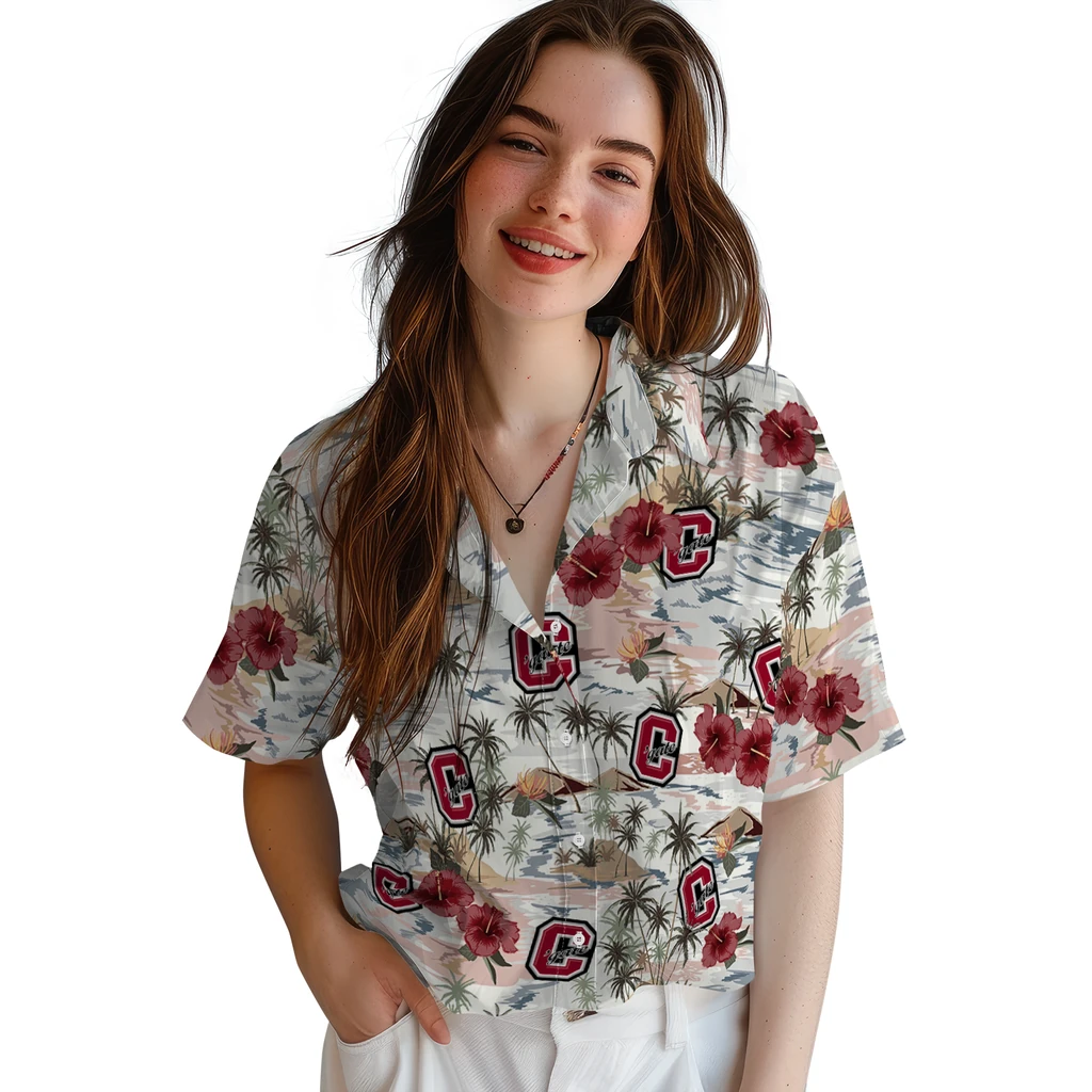 Colgate Raiders Hawaiian Shirt - Hibiscus Seaside colgate raiders hibiscus seaside white hawaiian shirts latest model