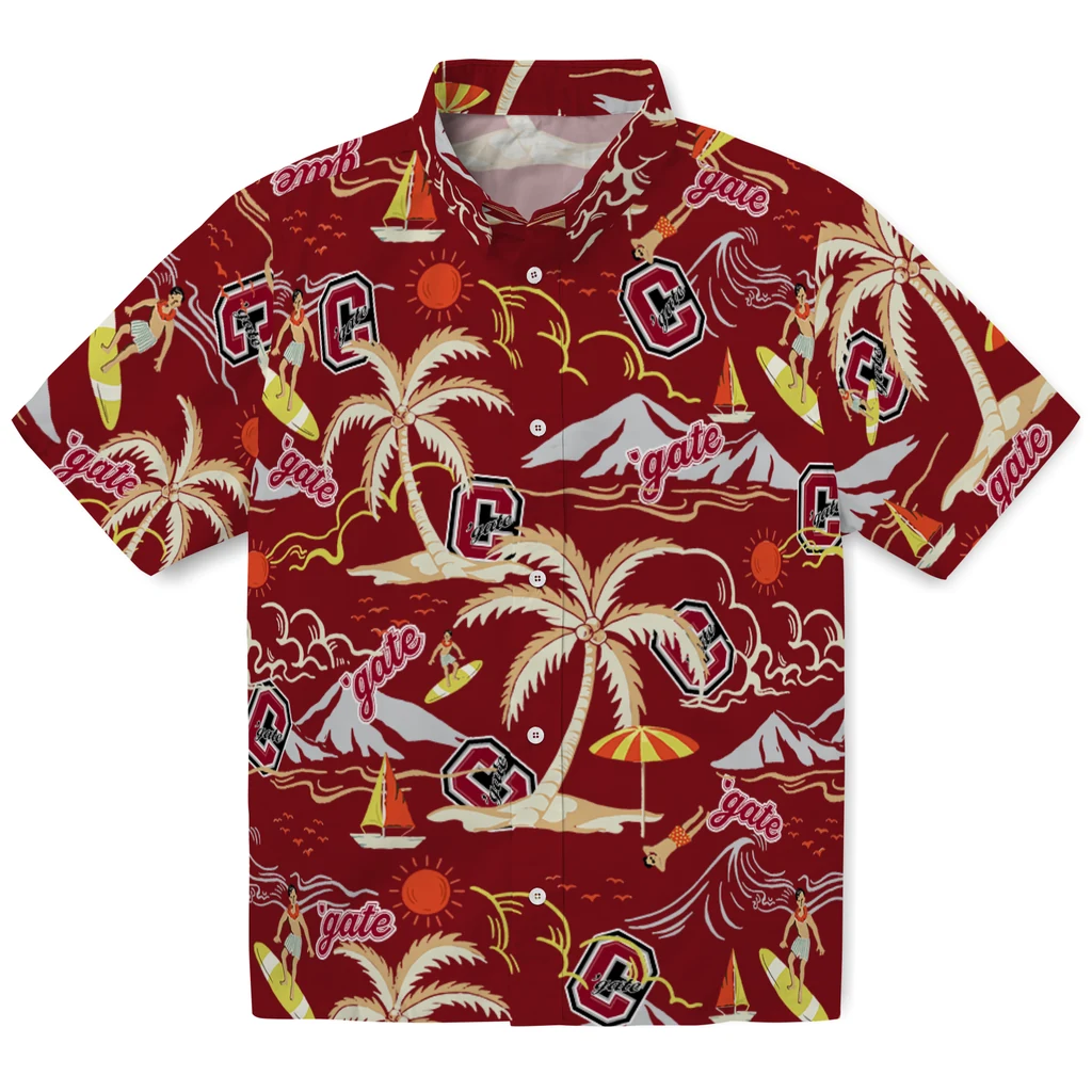 Colgate Raiders Hawaiian Shirt - Palm Tree Island colgate raiders palm tree island maroon hawaiian shirts best selling