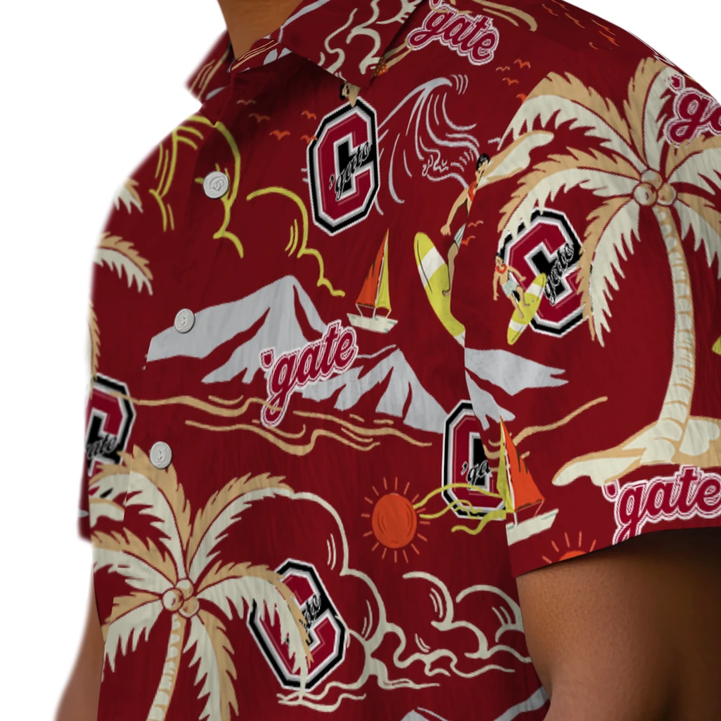 Colgate Raiders Hawaiian Shirt - Palm Tree Island colgate raiders palm tree island maroon hawaiian shirts trendy