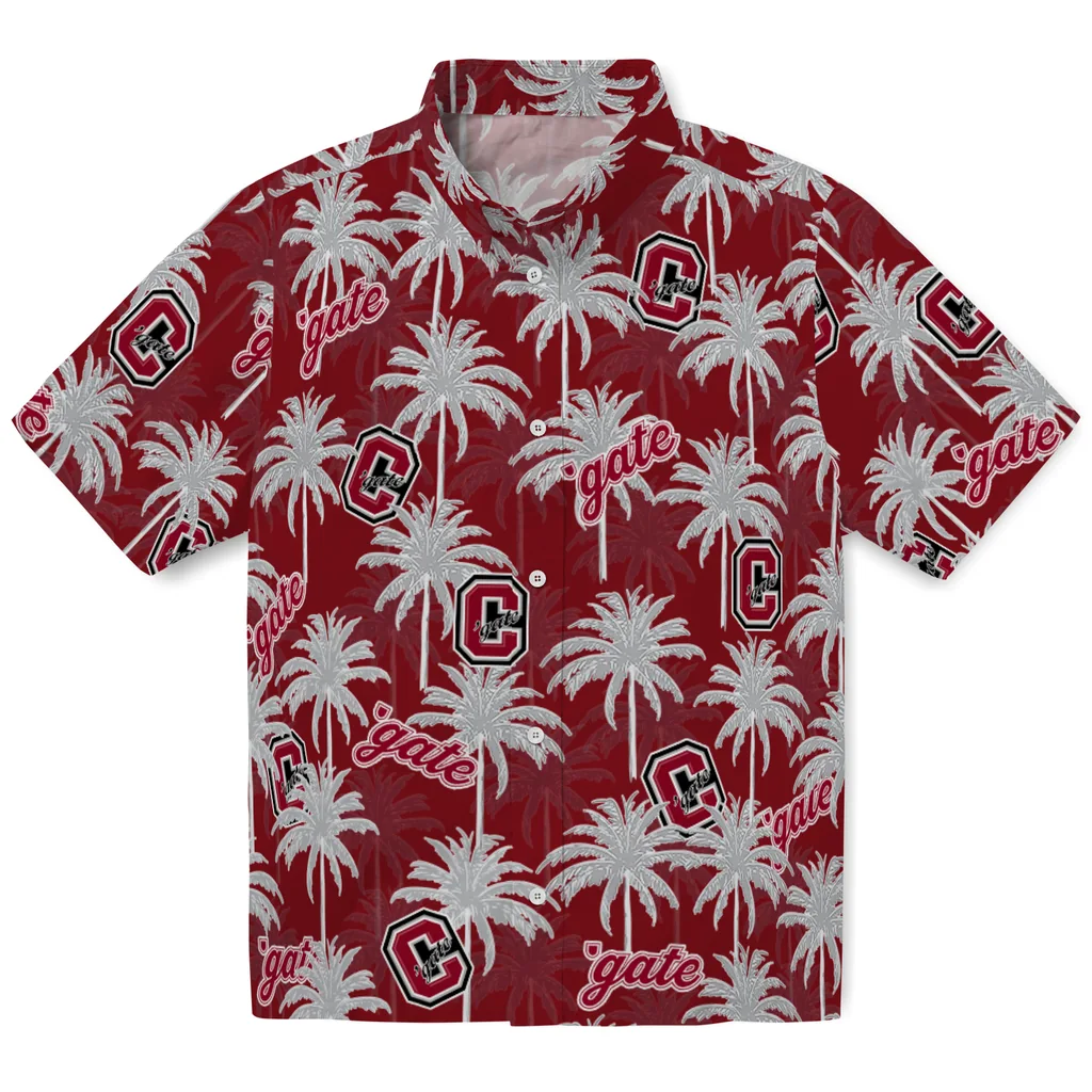 Colgate Raiders Hawaiian Shirt - Palm Tree Motif colgate raiders palm grove maroon hawaiian shirts best selling