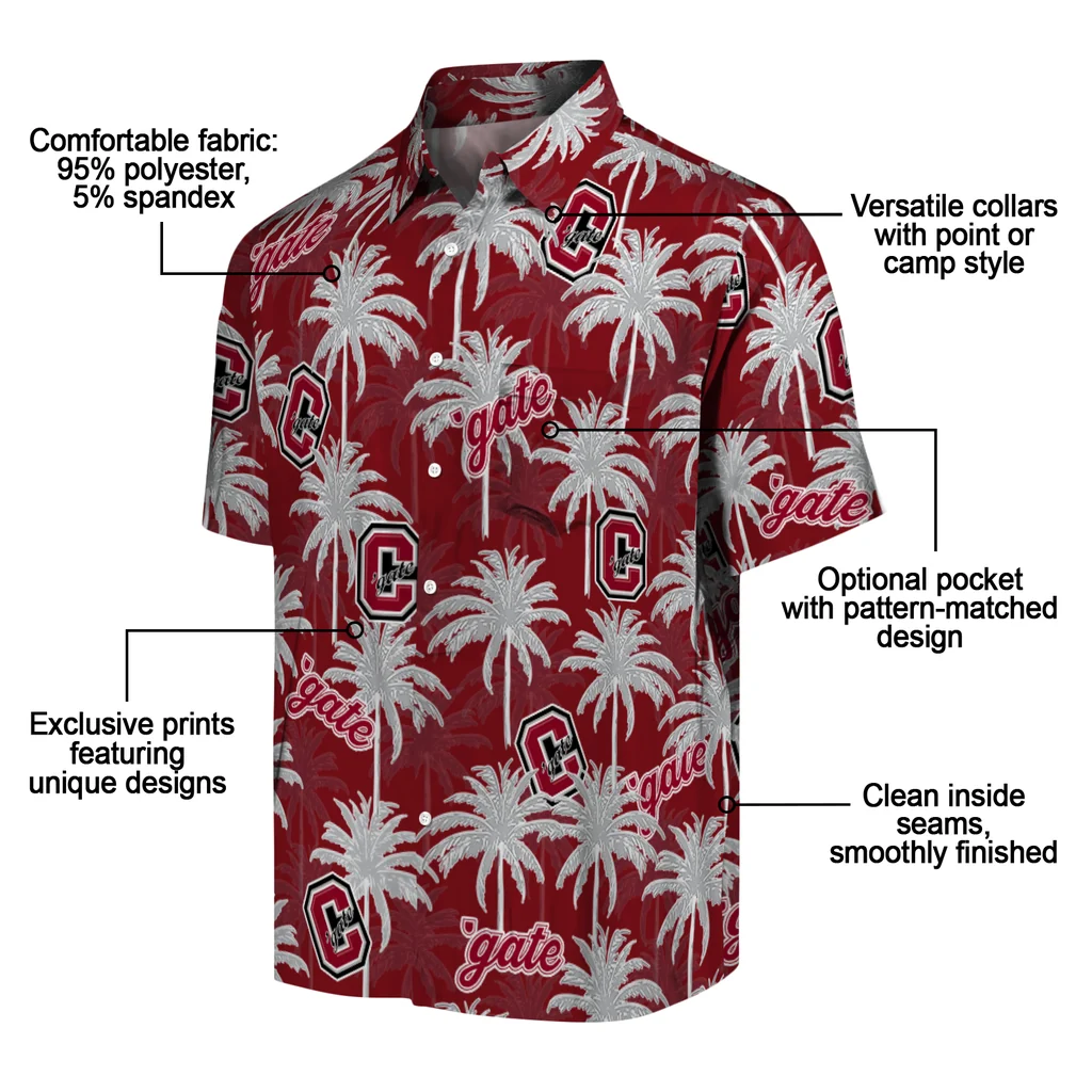 Colgate Raiders Hawaiian Shirt - Palm Tree Motif colgate raiders palm grove maroon hawaiian shirts new arrival
