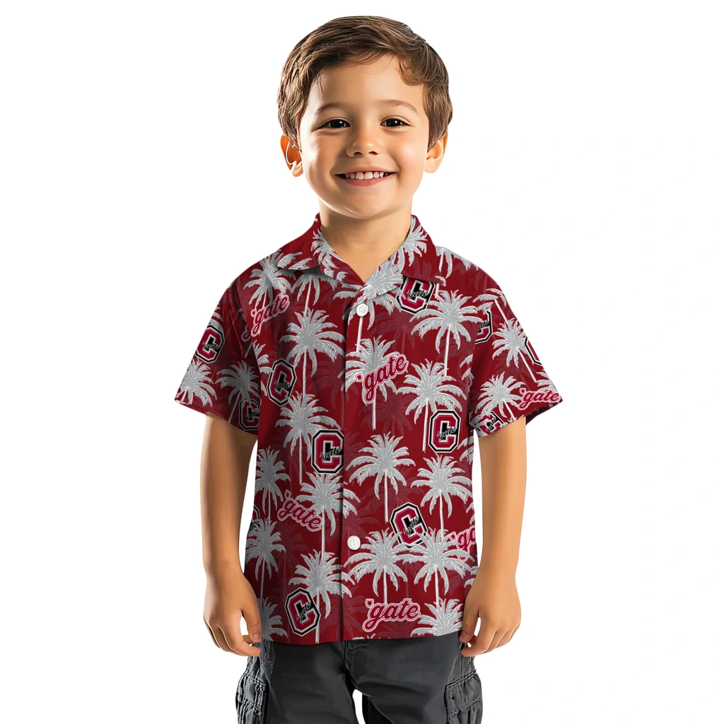 Colgate Raiders Hawaiian Shirt - Palm Tree Motif colgate raiders palm grove maroon hawaiian shirts top rated