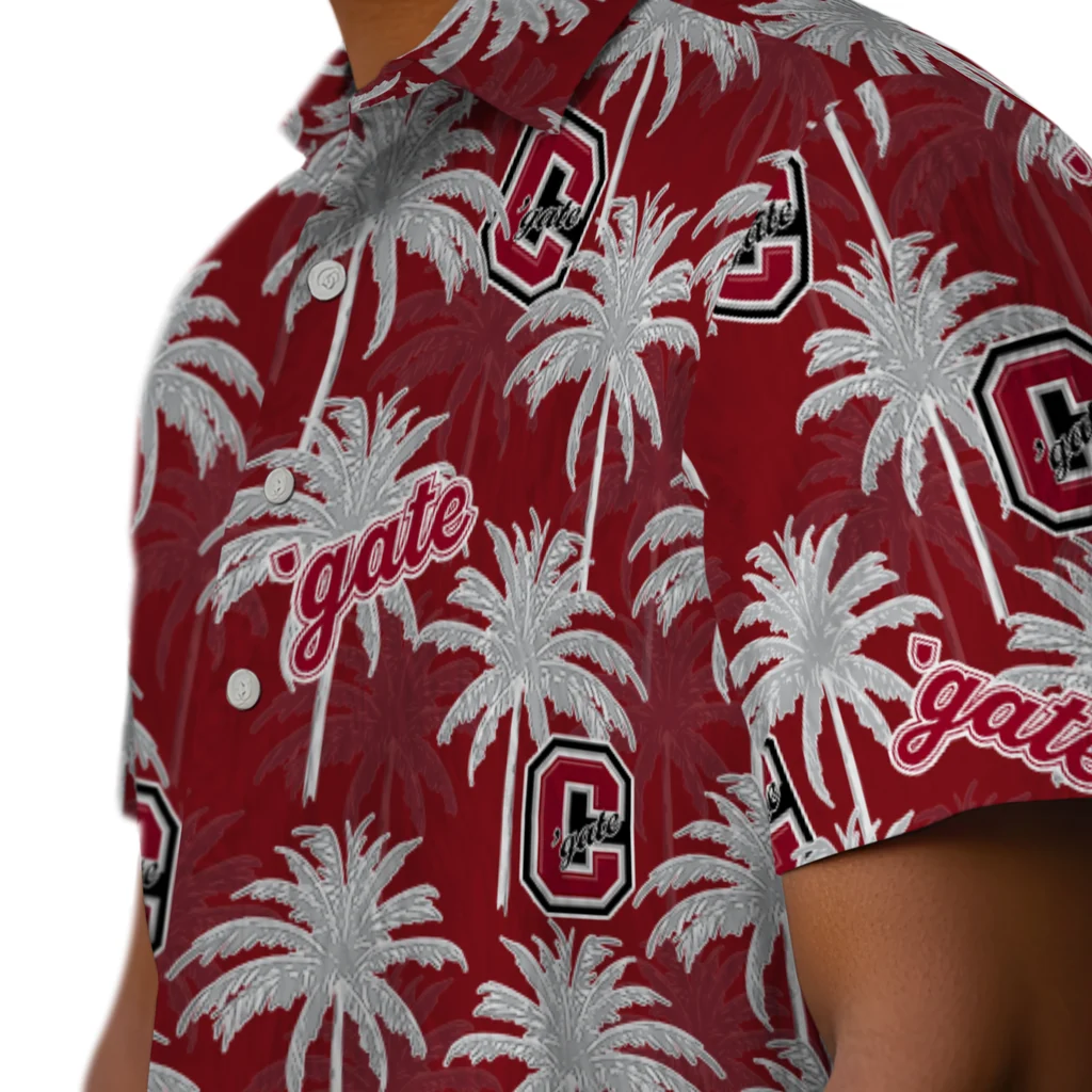 Colgate Raiders Hawaiian Shirt - Palm Tree Motif colgate raiders palm grove maroon hawaiian shirts trendy
