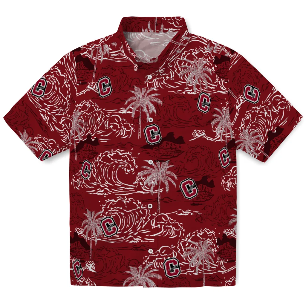 Colgate Raiders Hawaiian Shirt - Wave Palm colgate raiders wave palm maroon hawaiian shirts best selling