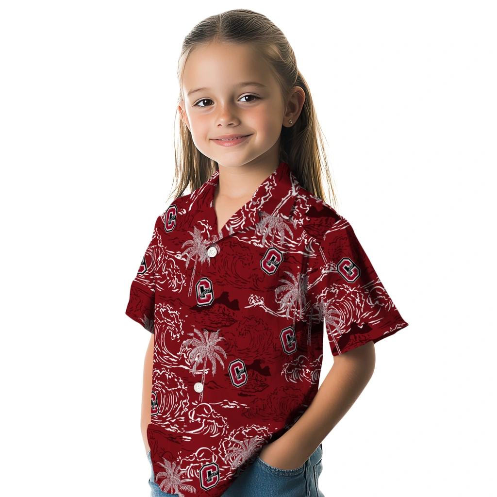 Colgate Raiders Hawaiian Shirt - Wave Palm colgate raiders wave palm maroon hawaiian shirts premium grade