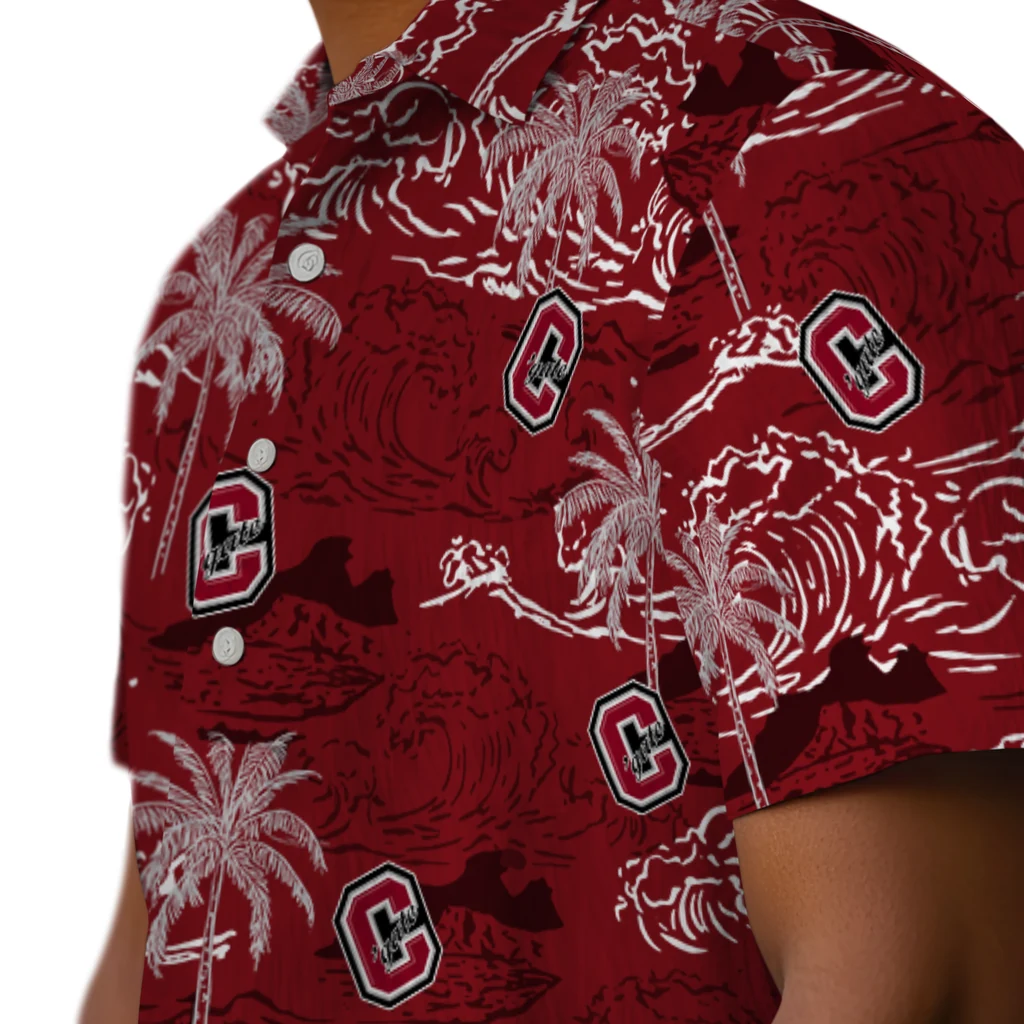 Colgate Raiders Hawaiian Shirt - Wave Palm colgate raiders wave palm maroon hawaiian shirts trendy