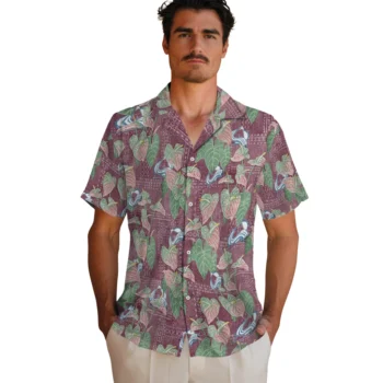 colorado avalanche anthurium overlay burgundy hawaiian shirts fashion forward