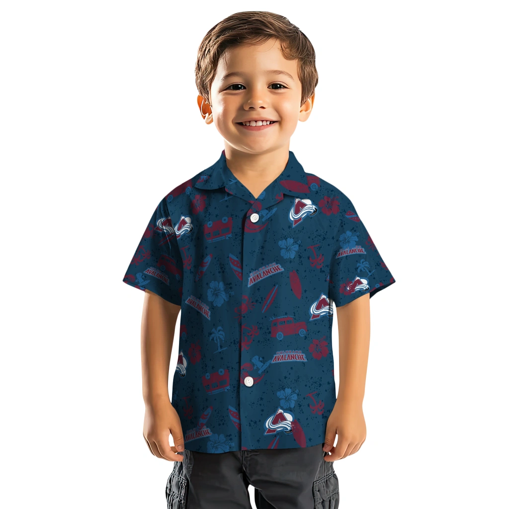 Colorado Avalanche Hawaiian Shirt - Beach Vibe colorado avalanche beach vibe navy hawaiian shirts top rated