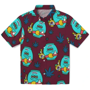 colorado avalanche bong smile burgundy hawaiian shirts best selling