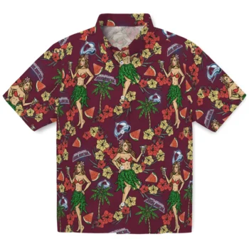 colorado avalanche hawaiian girls design burgundy hawaiian shirts best selling