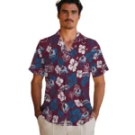 Colorado Avalanche Hawaiian Shirt – Hibiscus Flower Design