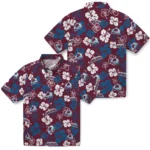 Colorado Avalanche Hawaiian Shirt – Hibiscus Flower Design