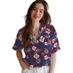 Colorado Avalanche Hawaiian Shirt – Hibiscus Flower Design
