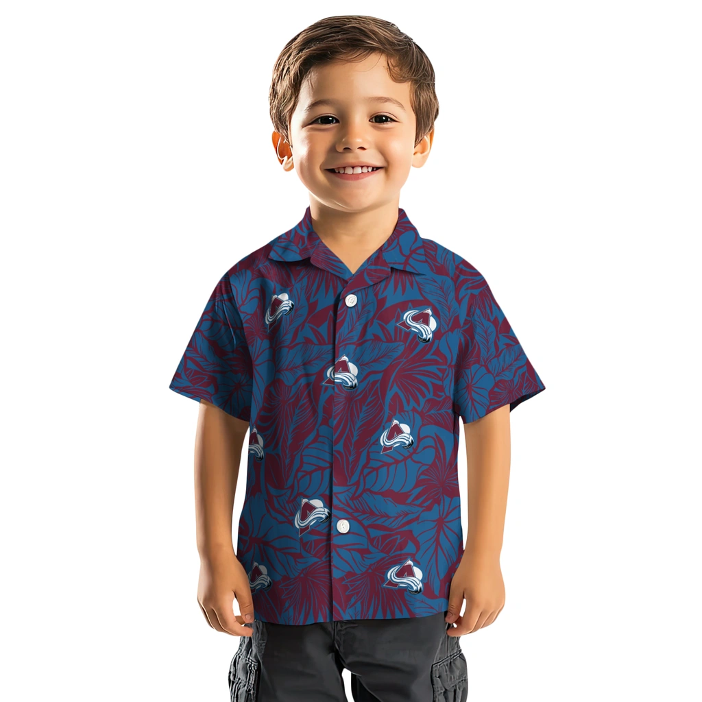 Colorado Avalanche Hawaiian Shirt - Monstera Layer colorado avalanche monstera layer burgundy hawaiian shirts top rated
