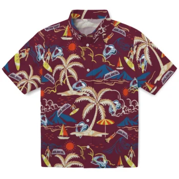 colorado avalanche palm tree island burgundy hawaiian shirts best selling