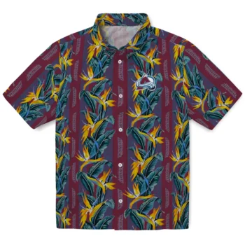 colorado avalanche paradise vines burgundy hawaiian shirts best selling