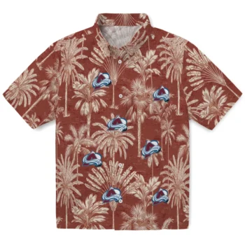 colorado avalanche palm shadows burgundy hawaiian shirts best selling