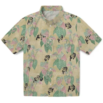 colorado buffaloes anthurium overlay gold hawaiian shirts best selling