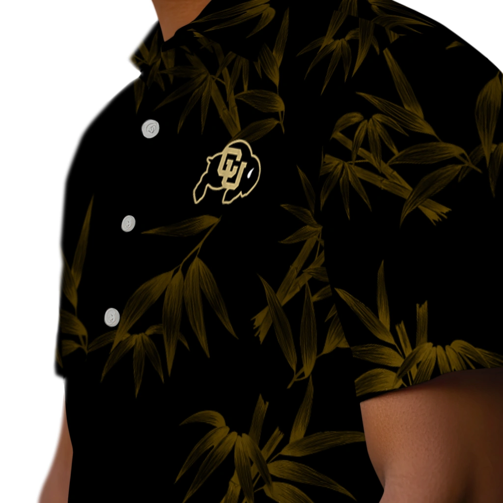 Colorado Buffaloes Hawaiian Shirt - Bamboo Branches colorado buffaloes bamboo branches gold black hawaiian shirts trendy